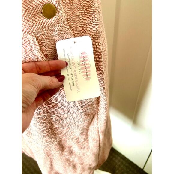 Polagram TerryCloth Gingham Style Overall Dress Women's Large New With Tags - Picture 5 of 7